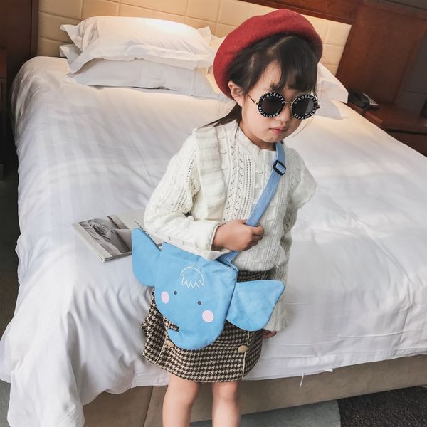 

2018 new style canvas children's bags cartoon cute casual shoulder bag korean-style small animal printed baby shoulder bag