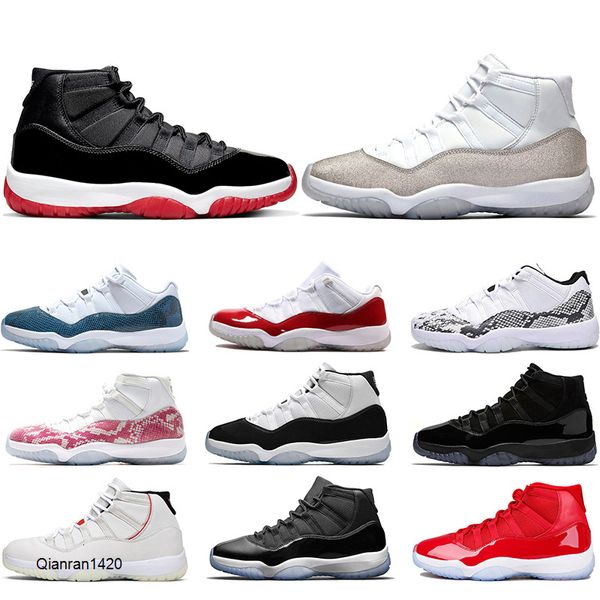 

11 basketball shoes 11s men women bred cap and gown metallic silver concord mens trainer sports sneakers size 36-47