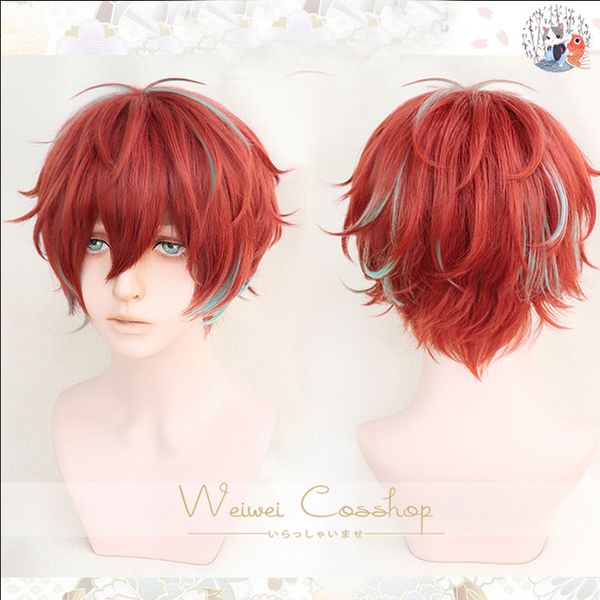 

division rap battle hypnosis mic doppo kannonzaka wigs heat resistant synthetic hair cosplay costume wig + wig cap, Black