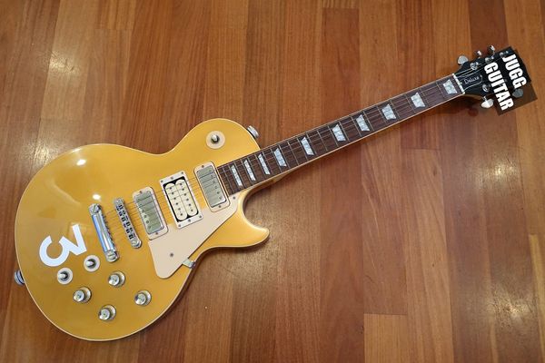 

Custom Shop Пит Таунсенд Подпись # 3 '76 Делюкс 2005 Goldtop Электрическая гитара 3 Пикапы Два мини Humbuckers Пикапы, 2 мини тумблер