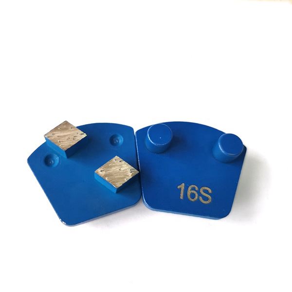 

double pins quick lock grinding pads two rhombus segments concrete grinding shoes for concrete floor renovation 12pcs