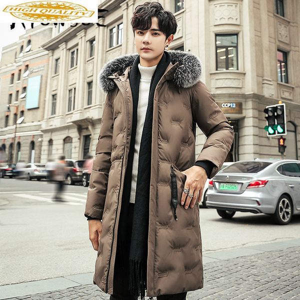 

2020 new parka winter jacket men clothes hooded coat casual warm cotton coat jacket big fur collar parka hombre yy1988, Black