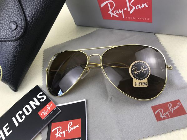 

Brand de igner ungla e ray vintage pilot men women 58mm 62mm ban uv400 ju tinÂ band mirror gla len ben cla ic with ca e