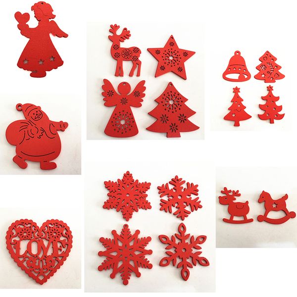 

diy christmas tree creative wooden christmas tree pendant home decoration gift accessories ornaments carved wood chips