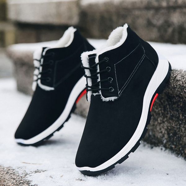 

women's mid calf boots booties woman 2019 low heel shoes round toe lace up winter footwear boots-women luxury designer 2020, Black