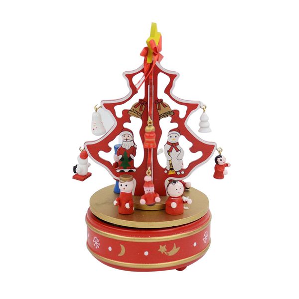 

music box christmas gift handmade wood decoration tree