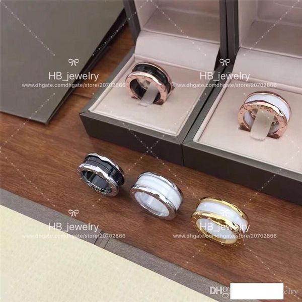 

popular fashion brand narrow ceramic ring for lady design women party wedding luxury jewelry for bride with box, Silver