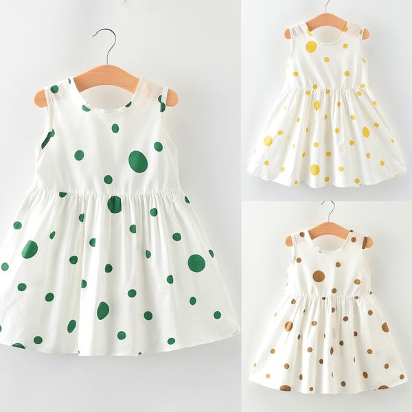 

малыша детские платья baby girl dot print лук повседневная одежда малыша повседневная принцесса ну вечеринку сарафан платье девушка наряд 20, Red;yellow