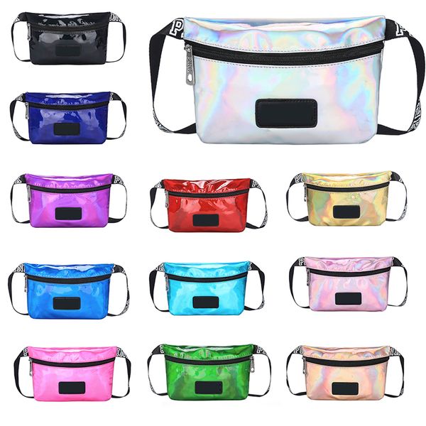 

Pink wai t bag fanny pack tran parent la er outdoor bag letter beach travel bag waterproof handbag
