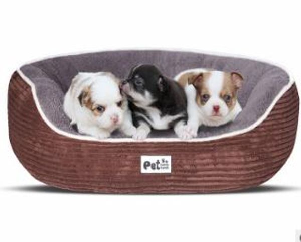 

stripe corduroy dog kennel cat nest autumn winter warm pet bed puppy teddy chihuahua house