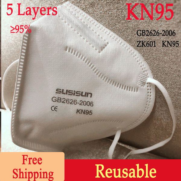 

5 слоев kn95 пылезащитная маска многоразовые n95 защитные маски для лица крышка рта фильтр пылезащитный частичный респиратор маски высокое к