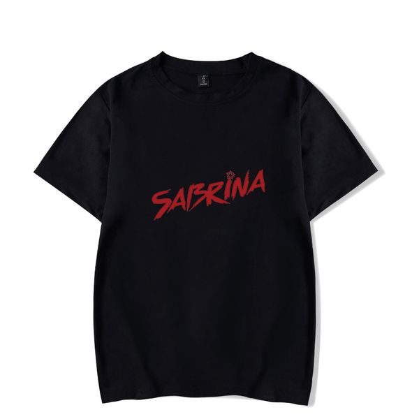 

confortable sabrina t shirt mannen vrouwen mode tees zomer o-neck sabrina t-shirt korte mouw harajuku couples, White;black