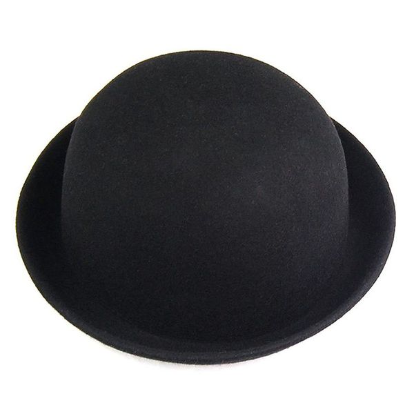 

1piece melon bowler hat hat bowler felt chaplin riding (black, Blue;gray