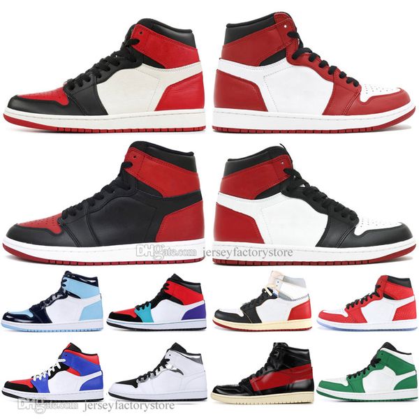 

2019 new 1 og banned bred toe spider-man unc 1s 3 mens basketball shoes no for resale chicago royal blue men sports designer sneakers