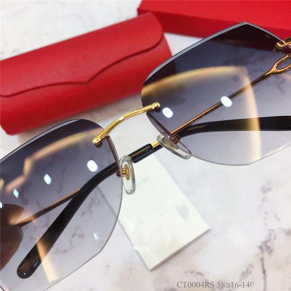 

new fashion design sunglasses glasses frame square simple crystal cutting frameless outdoor popular protection 0004 uv400 wholesale sum ksmc, White;black
