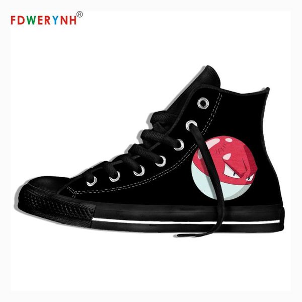 

canvas sneakers design pocket voltorb anime cartoon casual high shoes