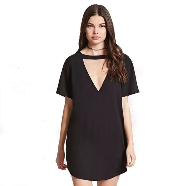 

womens designer sweet cute solid color short sleeve chiffon stitching dress female 577w, Black;gray
