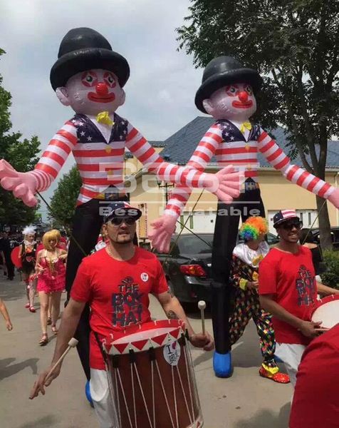 

3.5 m high funny outdoor custom made inflatable walking joker costume inflatable clown cartoon puppet
