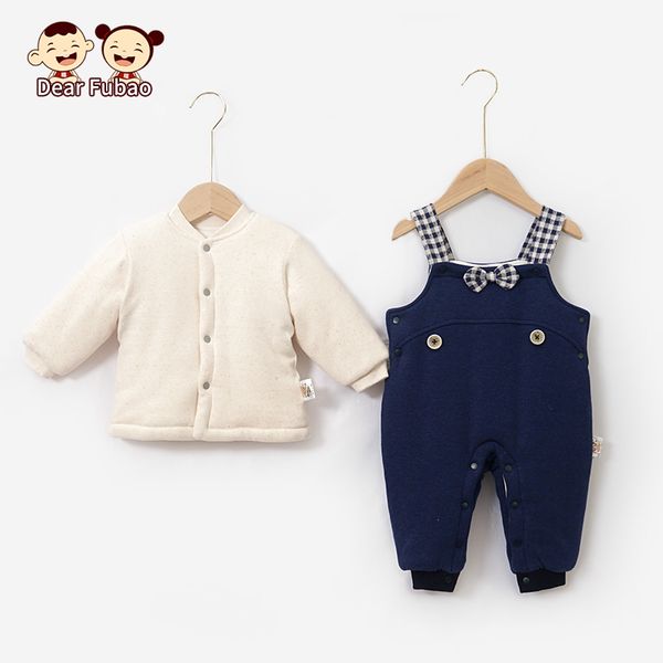 

boys clothes sets toddler girls clothing infant warm long sleeve newborn winter costume outfit, White