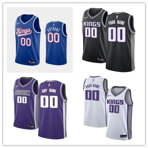 

2019 custom sacramento kings men's embroidery nba association statement icon city edition basketball jersey, Black