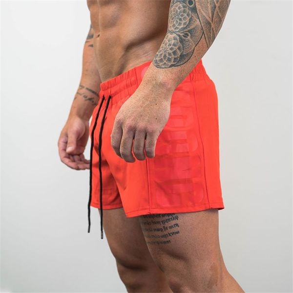 

summer solid color mesh compression quick-drying shorts men's sweatpants gyms fitness men shorts slim fit clothes, White;black