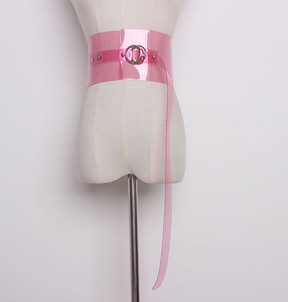 

women's runway fashion pvc candy color cummerbunds female dress corsets waistband belts decoration wide belt r1348, Black;brown