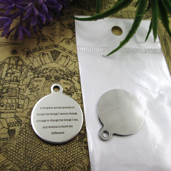 

40pcs--"lord grant me the serenity"stainless steel charms more style for choosing diy charms pendants for necklace, Bronze;silver