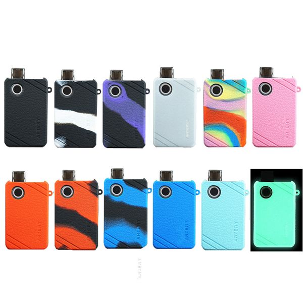 

Artery PAL 2 Silicon Case Leather Line Surface Skin Cases Soft Silicone Sleeve Cover Single Package PAL II vape mods DHL Free