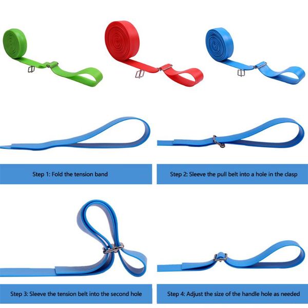 

strength resistance band adjustable with buckle gym sports elastic yoga tension training leg durable rubber bodybuilding