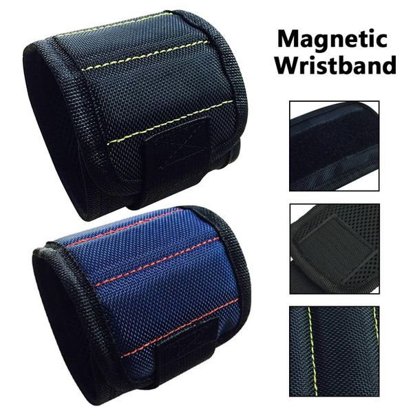 

car auto repair kit 370mm nylon wrist strong magnetic nail screw drill bit holder wristband holding hand tool bag bracelet belt