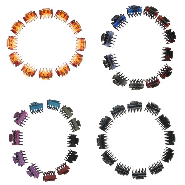 

12 шт. смола мини заколки для волос ручки пластиковые инструменты для укладки аксессуары для женщин девочек малышей, Slivery;white