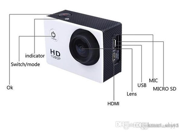 

hd 4k camera sj4000 style a9 2 inch lcd screen mini camera 1080p full hd action camera waterproof camcorders sjcam 2019