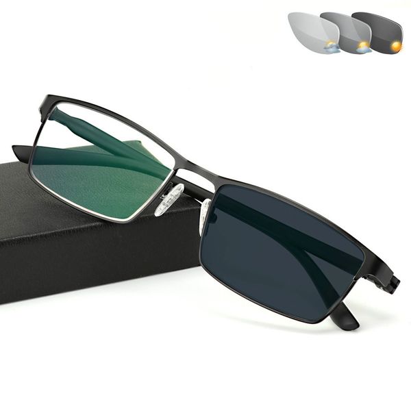 

2019 fashion elegant transition sun pchromic reading glasses diopter presbyopic eyeglasses radiation-resistant computer gaming eyewear