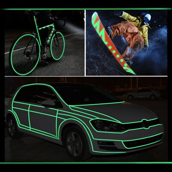 

многофункциональная 1 пк ой пэт световой ленты glow in the dark night fishing велоспорт diy безопасность предупреждение о безопасности tape