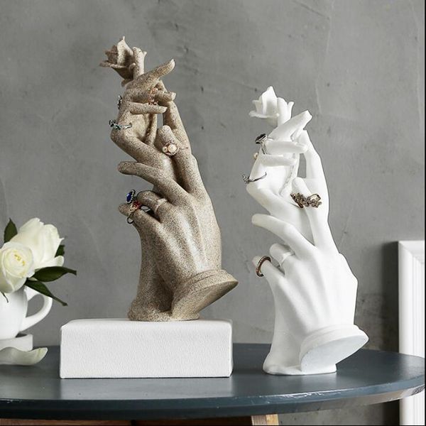 

2sty creative female hand mannequin buddha beads jewelry storage shelves household ornaments necklaces brackets display d228, Black