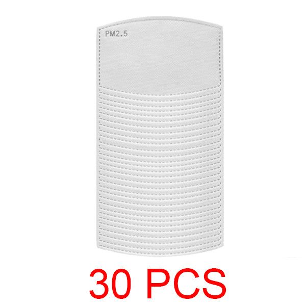

20/30/50pcs facemask gasket solid pm2.5 breathable mouth face maske filter pad activated carbon breathing filters washable maska, Black