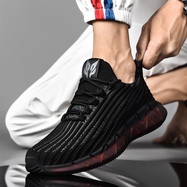 

new fashion men lightweight running shoes 2020 shockproof lack up breathable male sneakers height increase walking gym shoes man