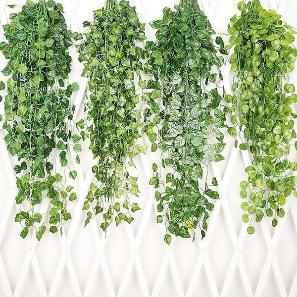 

hanging vine leaves artificial grass plants garden wedding party decorations wall decor decorative flowers wreaths an2019