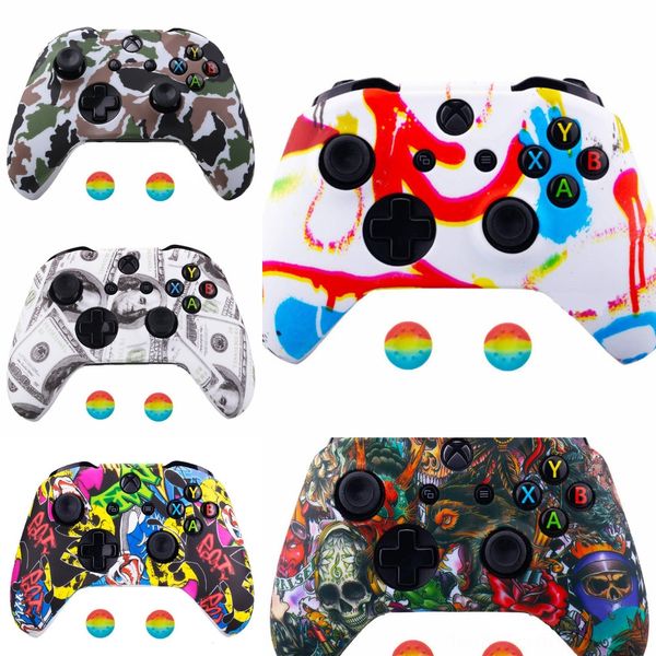 

fbnm9 new rubber stick cap thumbstick thumb silicone analog x cover one skin joystick grip grips for ps4 ps3 ps2 xbox 360 case controller202