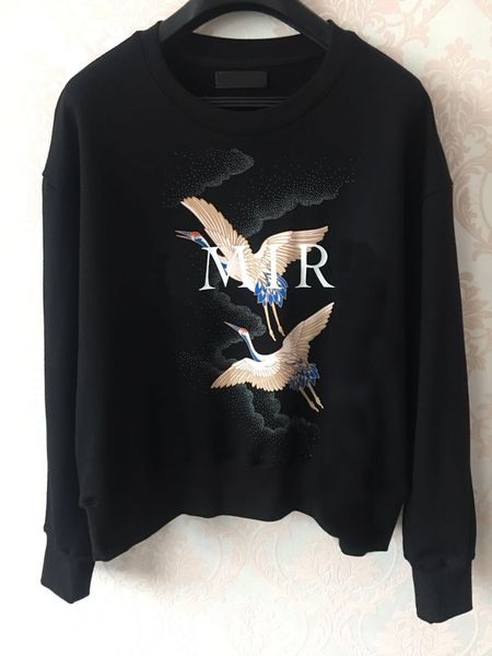 

Fa hion brand de igner treetwear men crane flame print long leeve crew neck weat hirt fear of god pullover outwear