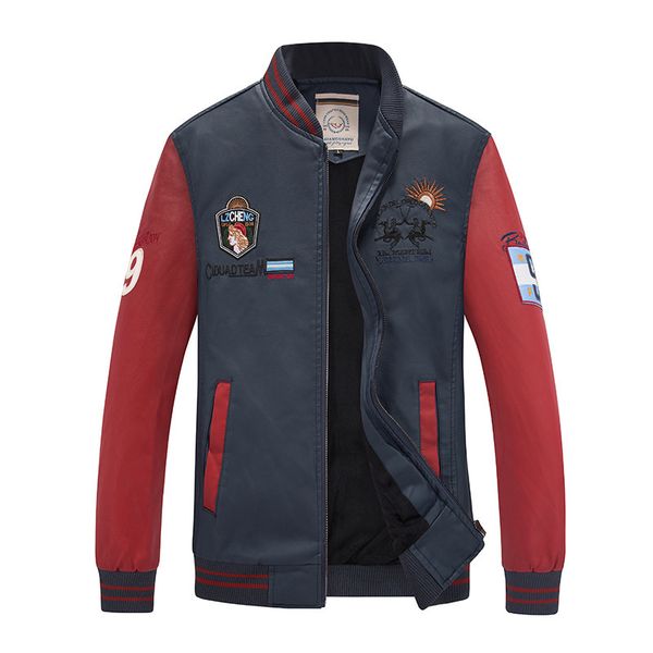 

мужская дизайнерская мотоциклетная кожаная осенняя куртка с длинным рукавом tide brand, Black;brown