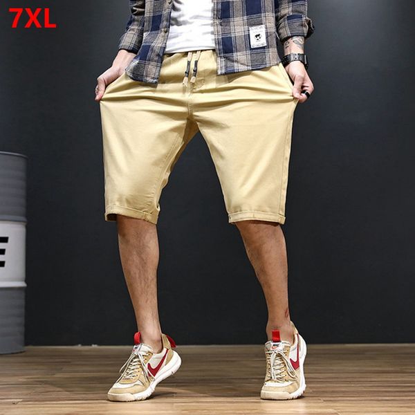 

plus size xl casual shorts extra large summer shorts big man male oversized elastic waist, White;black