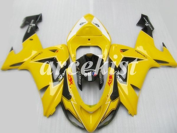 

new abs motorcycle fairings kits fit for kawasaki ninja zx-10r 2006 2007 06 07 body set custom yellow light