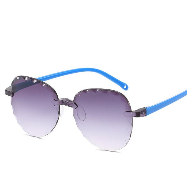

2019 sun flower children's sunglasses boys girls round uv400 glasses sunglasses children cute baby gafas de sol mujer, Blue