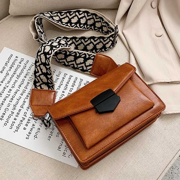

vintage women crossbody bags pu leather solid purses girls flap handbags new ladies shoulder messenger bag