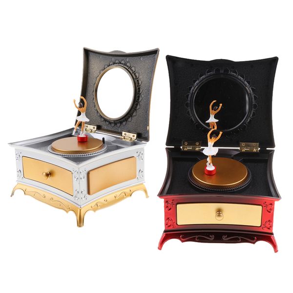 

2pcs music jewelry box with drawer jewelry storage case with dancing girl