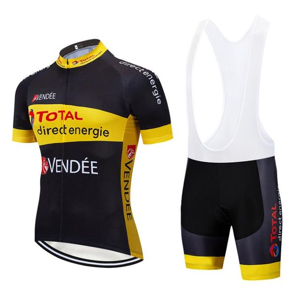 

2020 total black direct energy cycling jersey 20d pad bike shorts set men ropa ciclismo maillot culotte bicycling bottoms, Black;blue