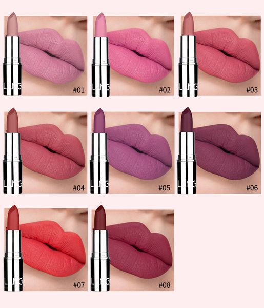 

макиж velvet matte lipstick non-stick кђбок satin lipstick have 8 Ѭазлин веов еѬебѬнй алминиев