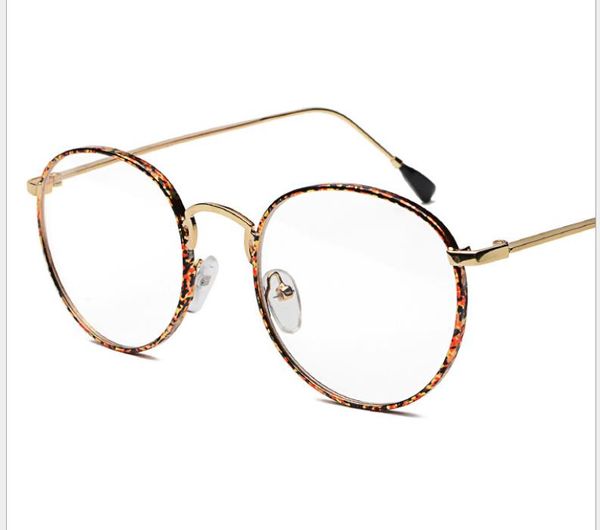 

корейская версия плоского зеркала мужчины и женщины студенты ретро очки личность большой ящик может быть оснащен очками близорукости, White;black