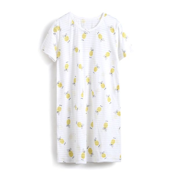 

soft girls nightdress little teen girls pajamas dresses children cartoon summer nightgown strawberry home clothes kids sleepwear, Blue;red